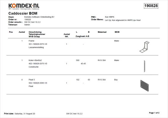 omdex ERP Software en de universele Caddossier CAD koppeling